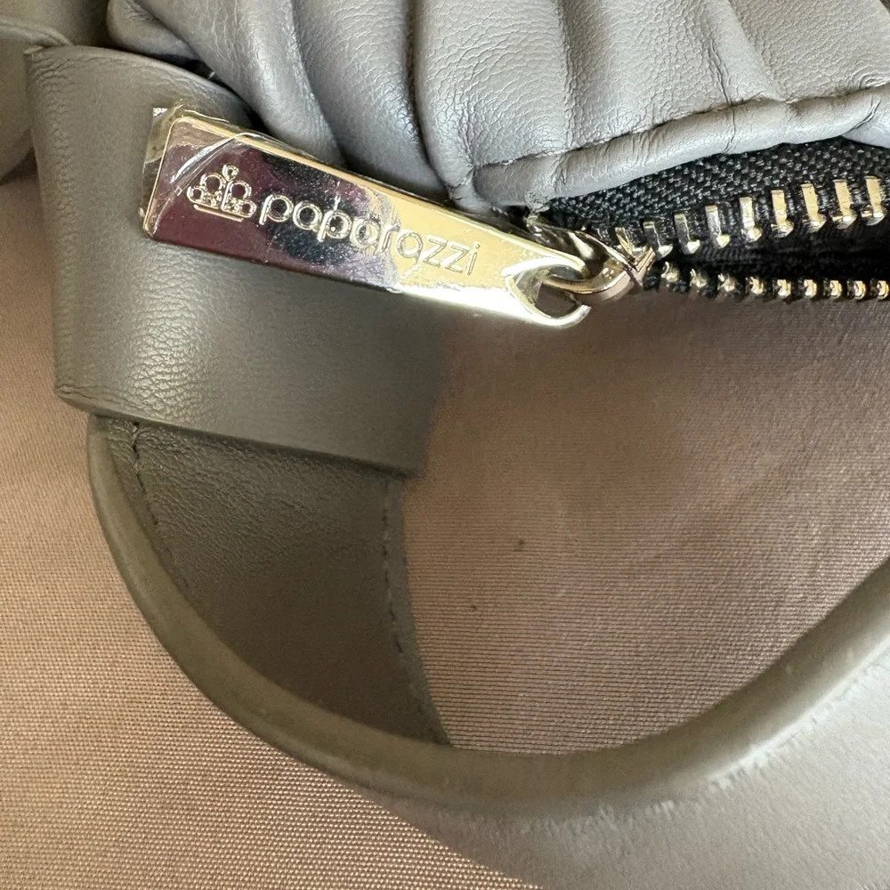 Paparazzi “Life of‎ the Party” Gray Pleaded Shoulder/Tote Bag